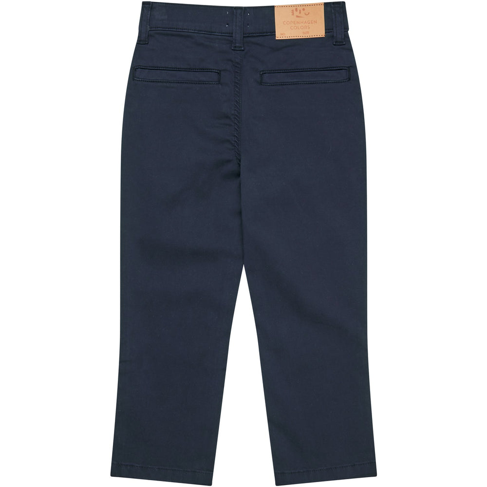 Køb COPENHAGEN COLORS Navy Silky Twill Chinos Slim - Med Stretch