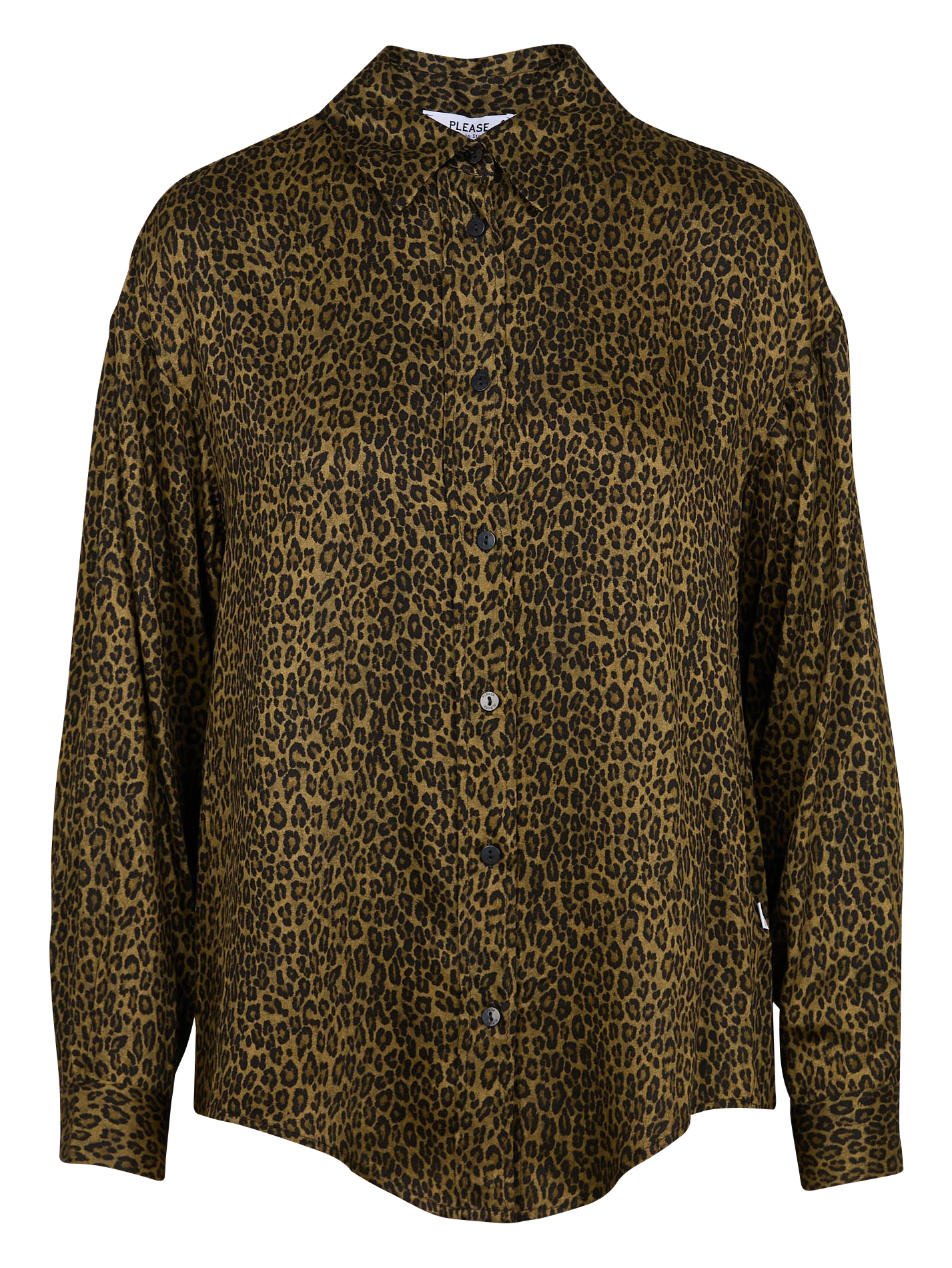 Chemise trapèze imprimée | Marron