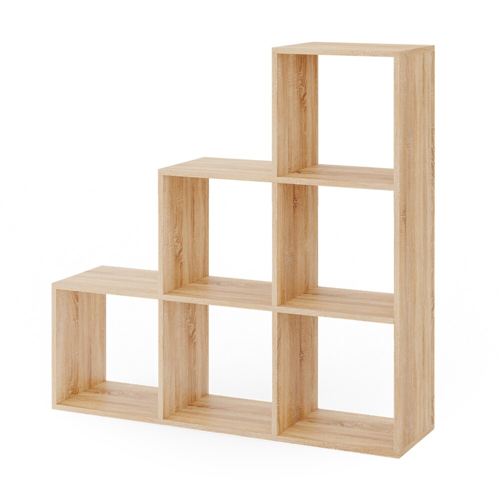 VICCO Treppenregal 6 Fächer Eiche Sonoma - Raumteiler Raumtrenner Bücherregal