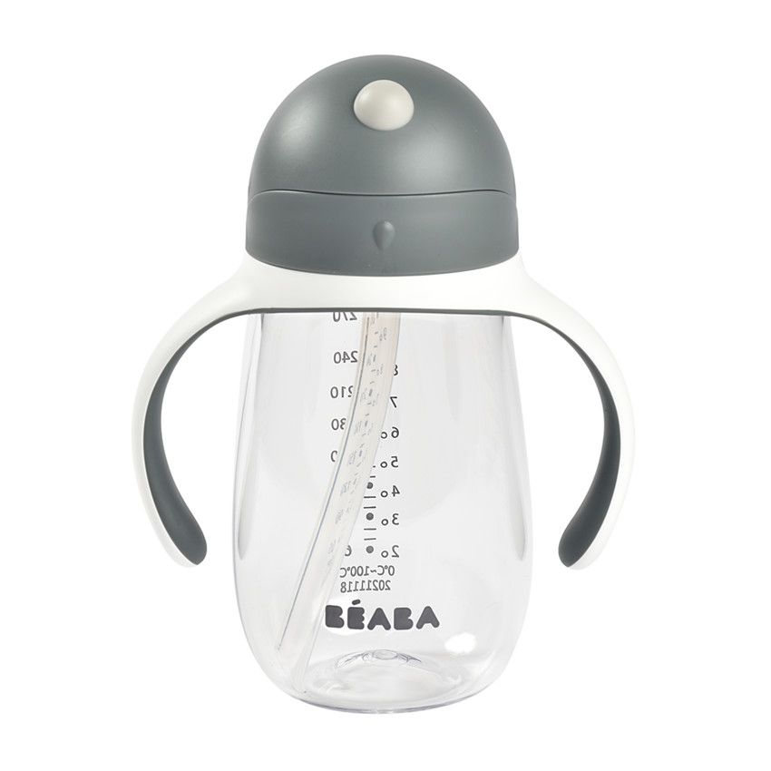 Tasse à paille 300 ml - Gris minéral - Ecru