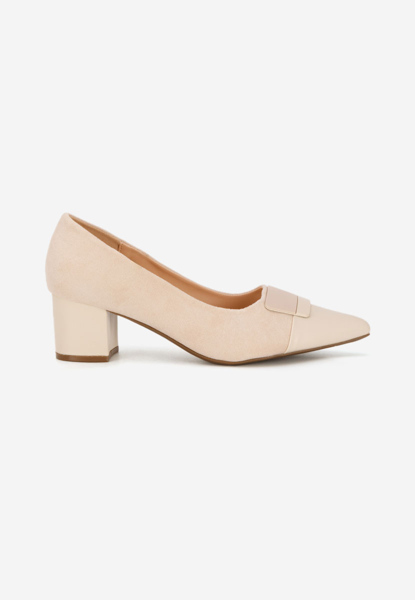 Chaussures à talon épais beige Fiorra