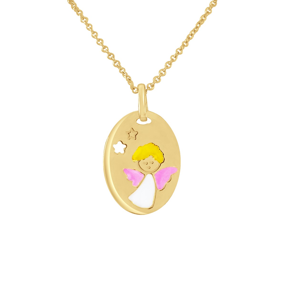 Pendentif ANGE ROSE - Or Jaune