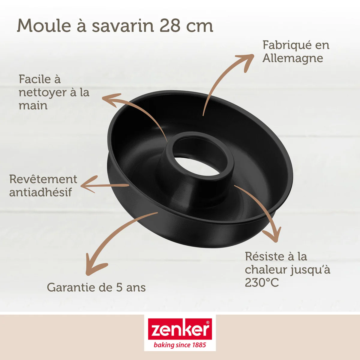 Set de moule à cakes 30,5 x 11,5 cm et moule à savarins 28 cm Zenker B