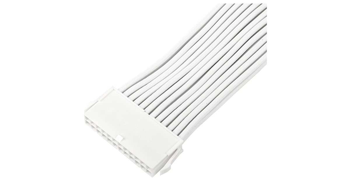 SilverStoneSST-PP07E-MBW-V2, 24pin ATX Verlengkabel  (Wit, 30 centimeter)