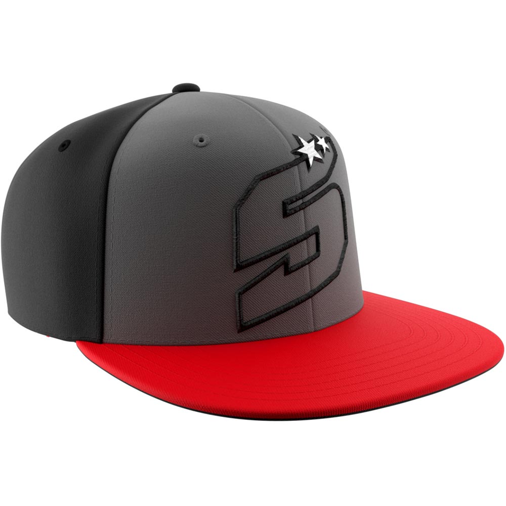Ixon - Casquette Flat Johann Zarco 24 Rouge / Noir / Gris