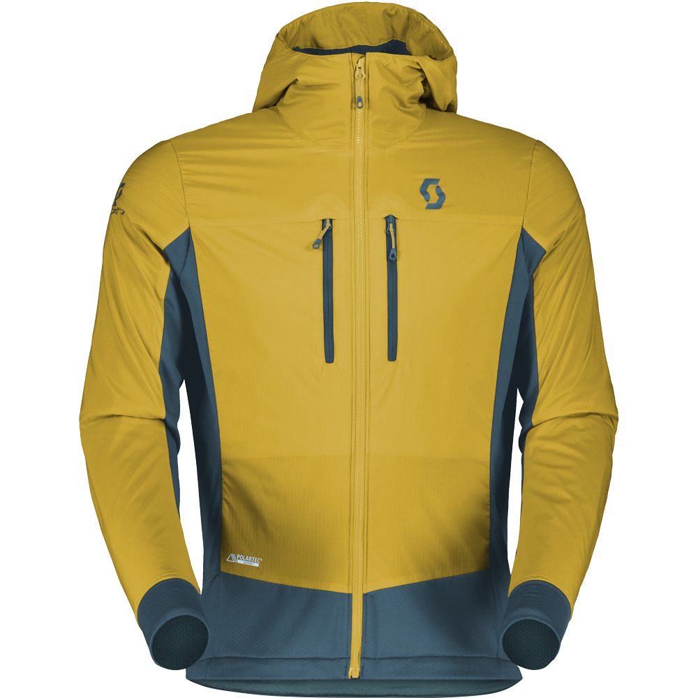 Scott Explorair Alpha Hoody Herren mellow yellow metal blue
