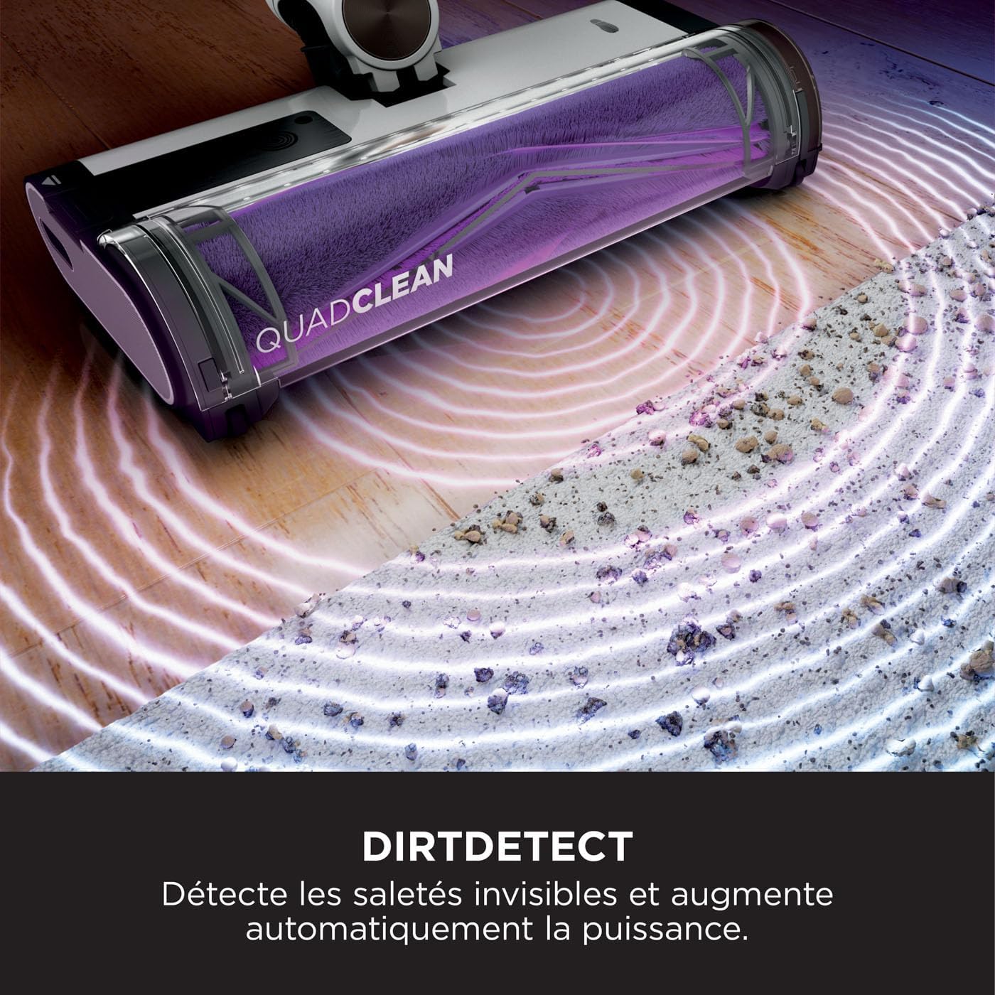 Shark Detect Clean & Empty Aspirateur balai sans fil , aspiration puissante, détection des saletés, base autovidante de 2 L, autonomie de 60 min, anti-emmêlement, brosse, suceur plat, blanc IW3612EU