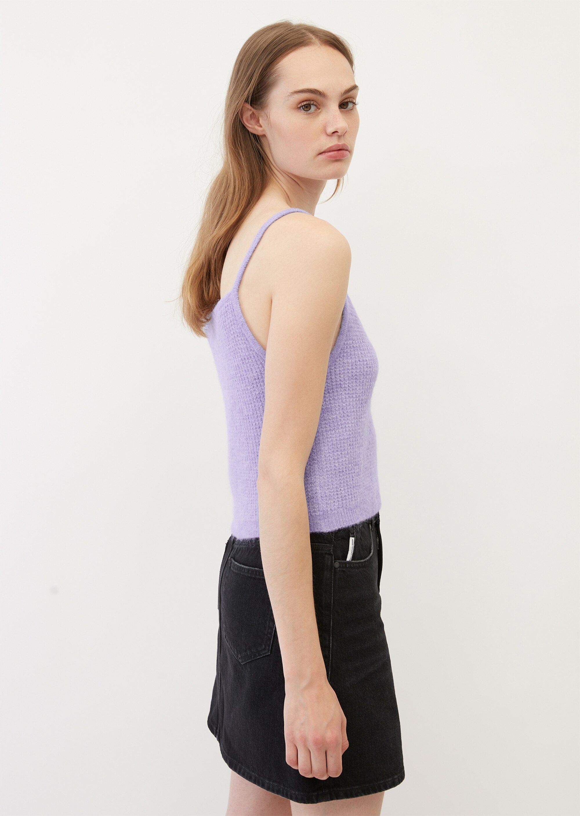 Crop-Top regular aus softem Alpakawolle-Mix
