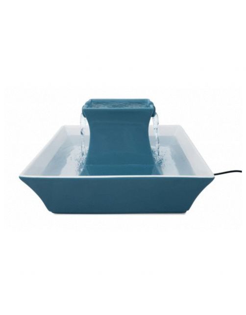 Petsafe Drinkwell Pagoda Keramische Drinkfontein - Kattendrinkbak - 21x27 cm Blauw