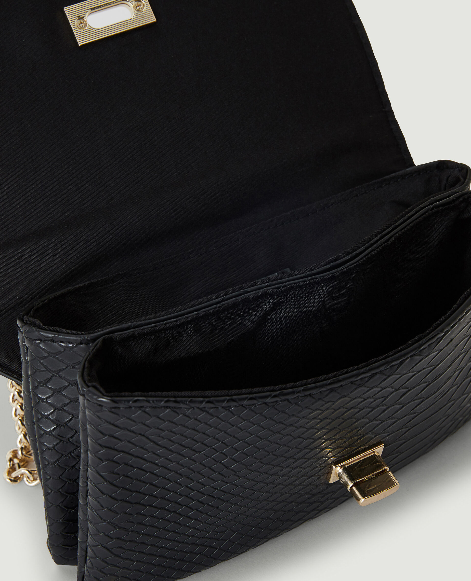 Sac pochette avec chaines - Noir