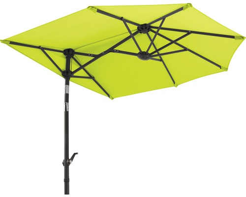 Schneider Salerno Mezza parasol 150 x 150 cm appelgroen incl. beschermhoes