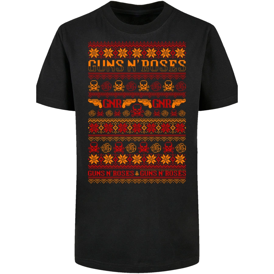 F4NT4STIC Basic Kids T-Shirt Guns n' Roses Weihnachten Christmas schwarz