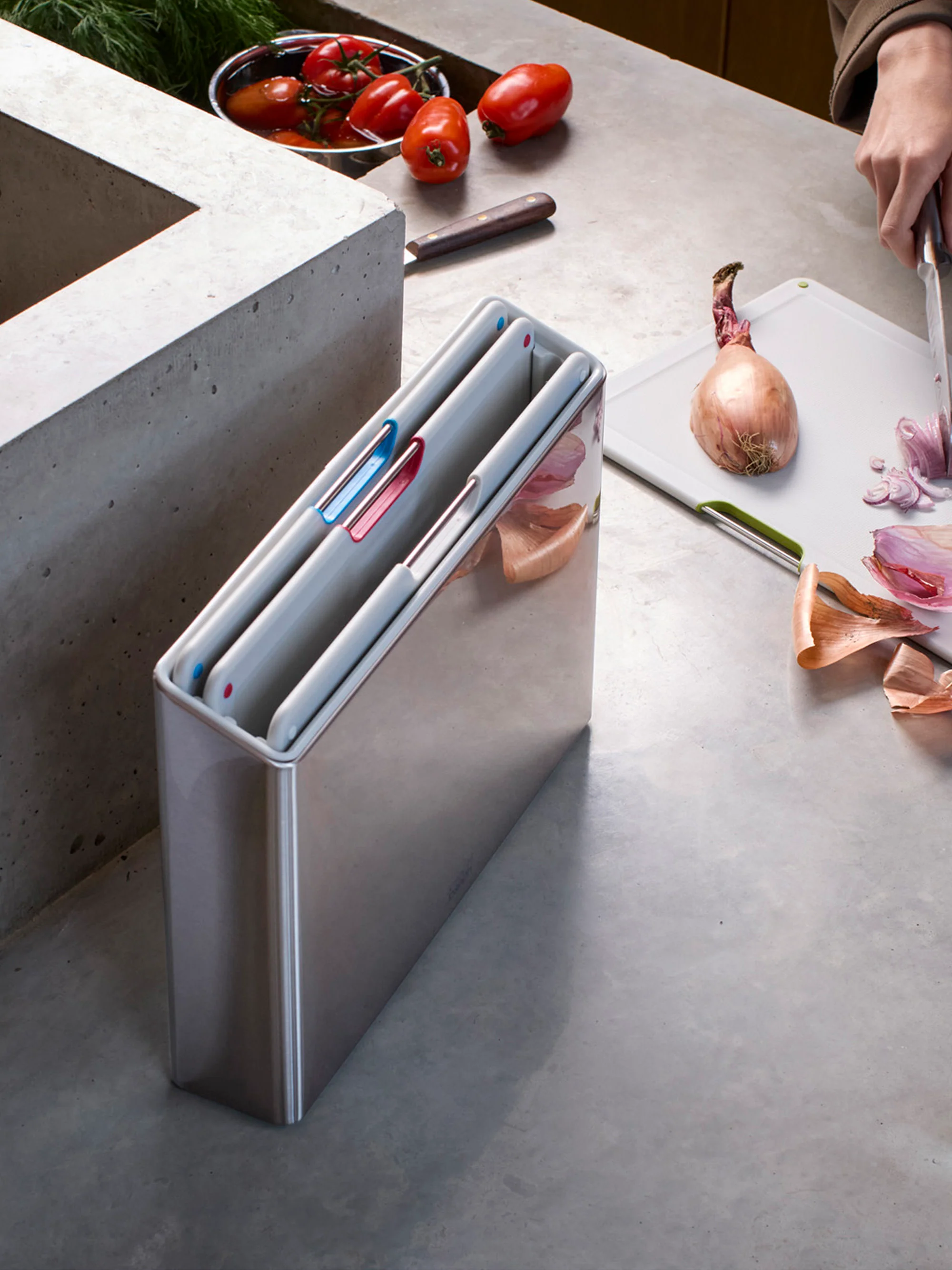 Snijplanken Folio met houder, 5-delig