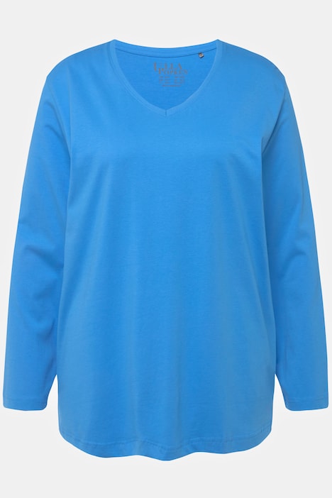 Shirt, V-Ausschnitt, Relaxed, Langarm