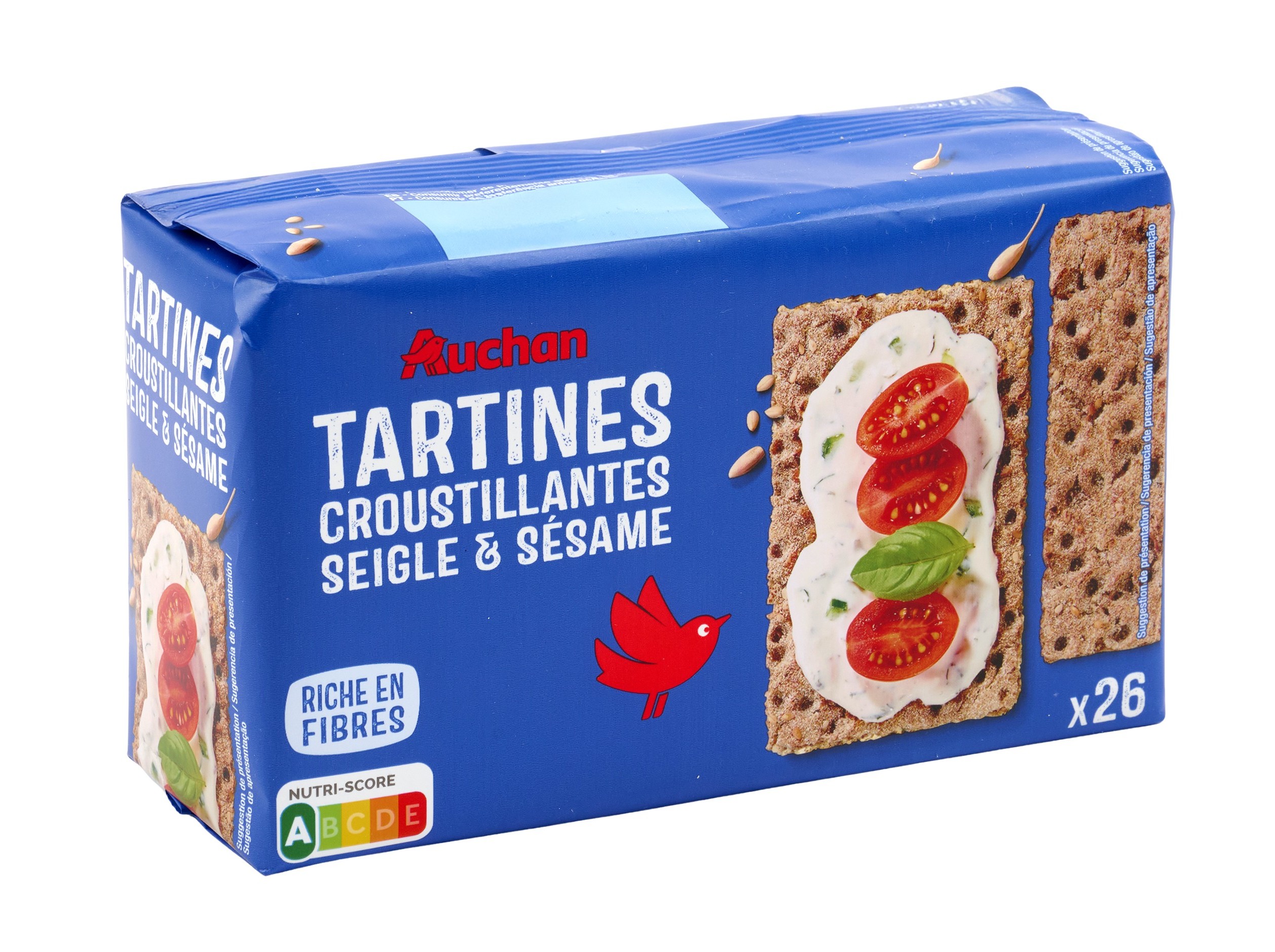 TOSTAS AUCHAN CENTEIO E SÉSAMO 250G