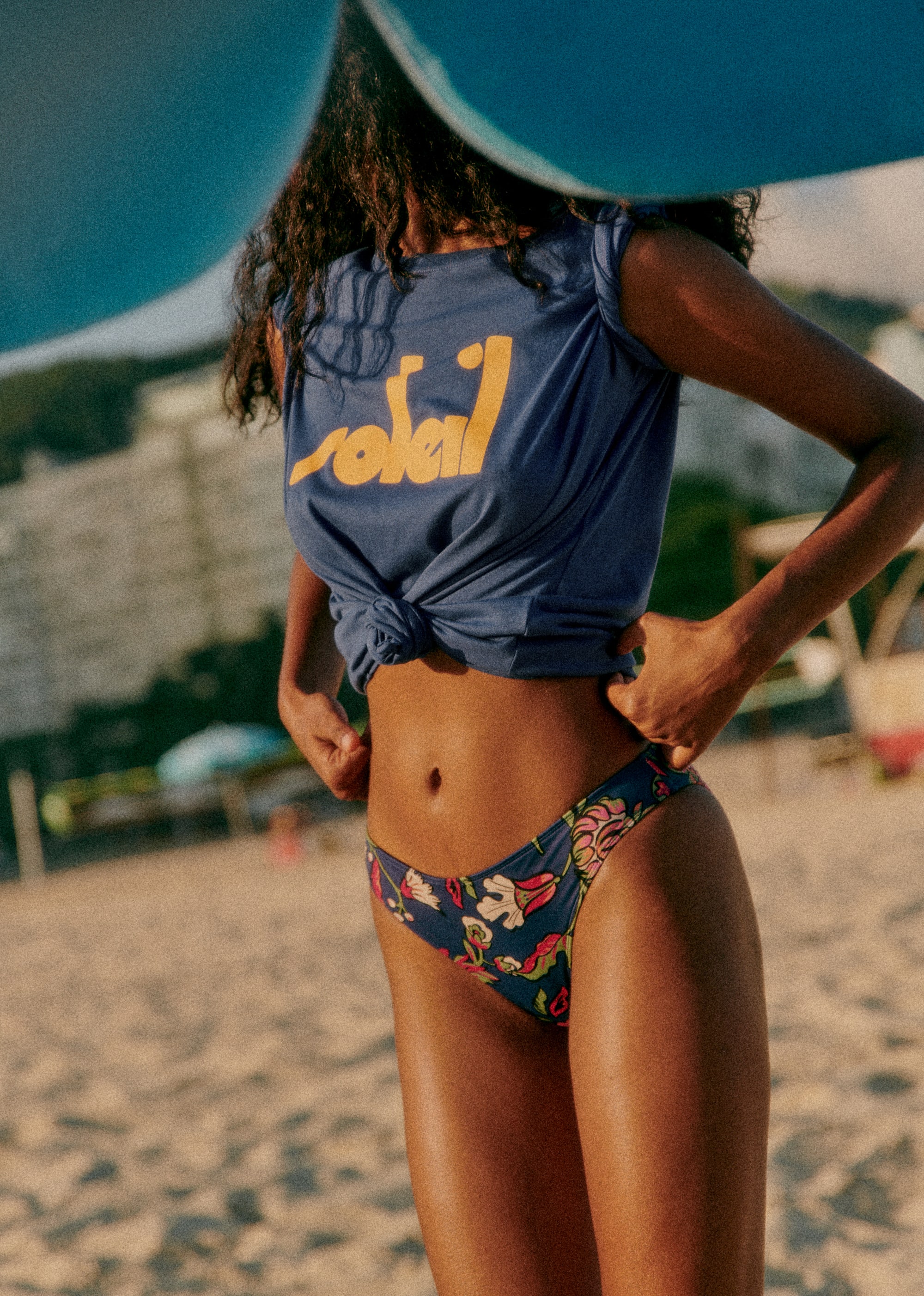 T-Shirt Soleil - Sézane x Maddy - Marine / Jaune - E-SHOP/T-SHIRTS 5905315