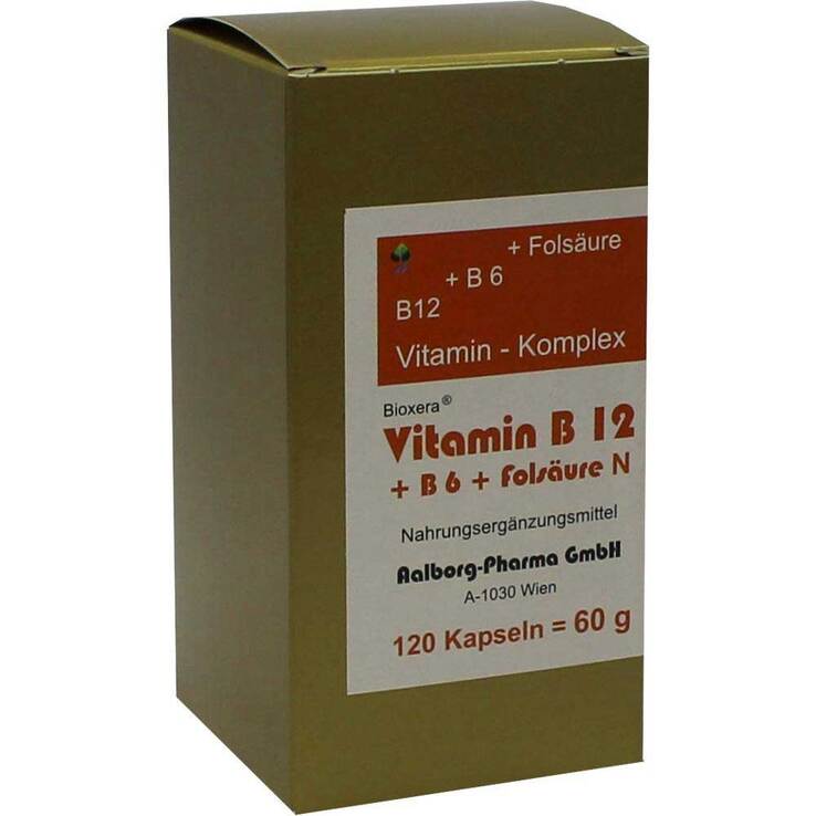 Vitamin B12 + B6 + Folsäure Komplex N Kapseln, 120 St