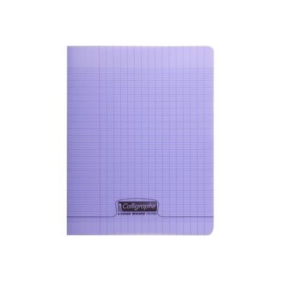 Calligraphe 8000 - Cahier polypro 24 x 32 cm - 48 pages - grands carreaux (Seyes) - violet