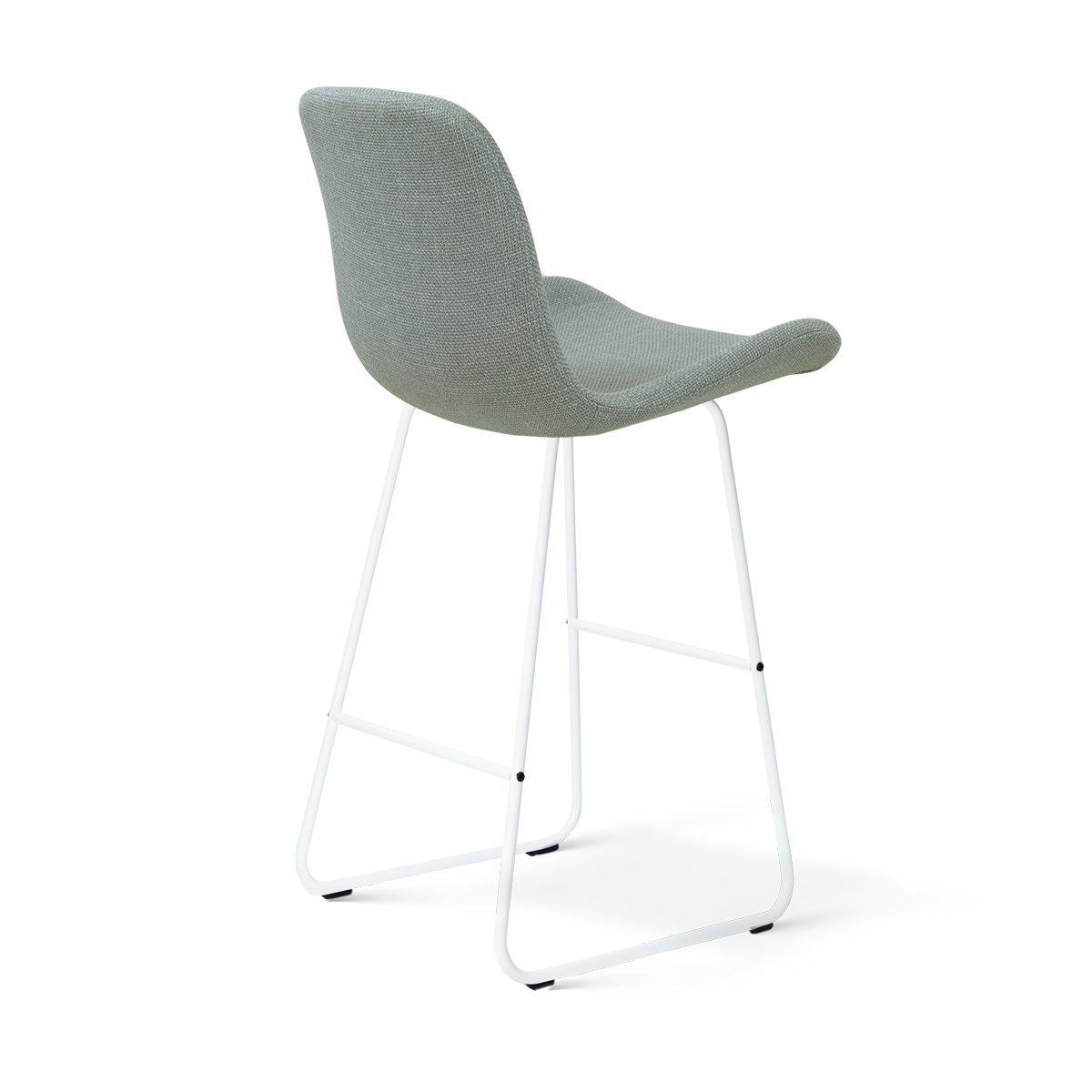 Barkruk Nino-Fé wit onderstel saliegroen 75 cm