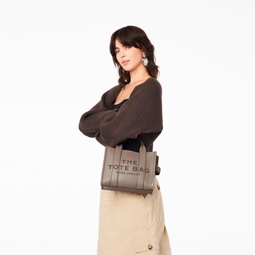 Marc Jacobs The Leather Small Tote Bag, Cement