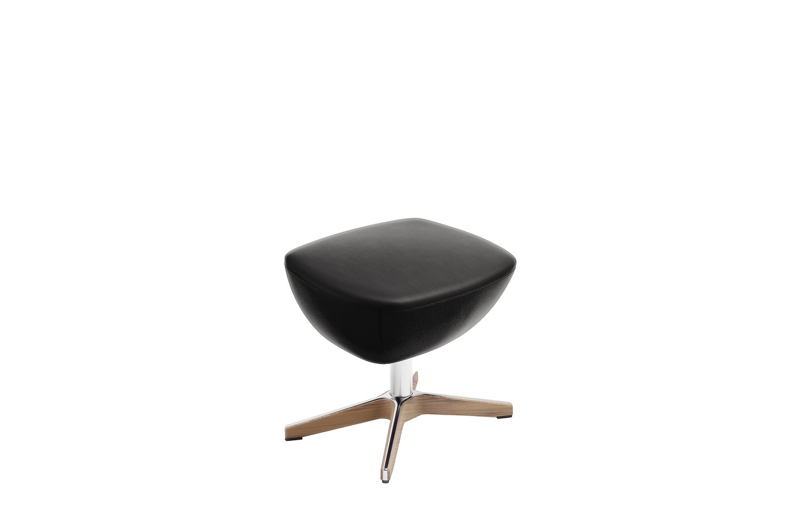 Globe Krakk I hud Fantasy Black 2514-89 med standard rygg og X-fot understell med tredetlajer i aluminium/eik