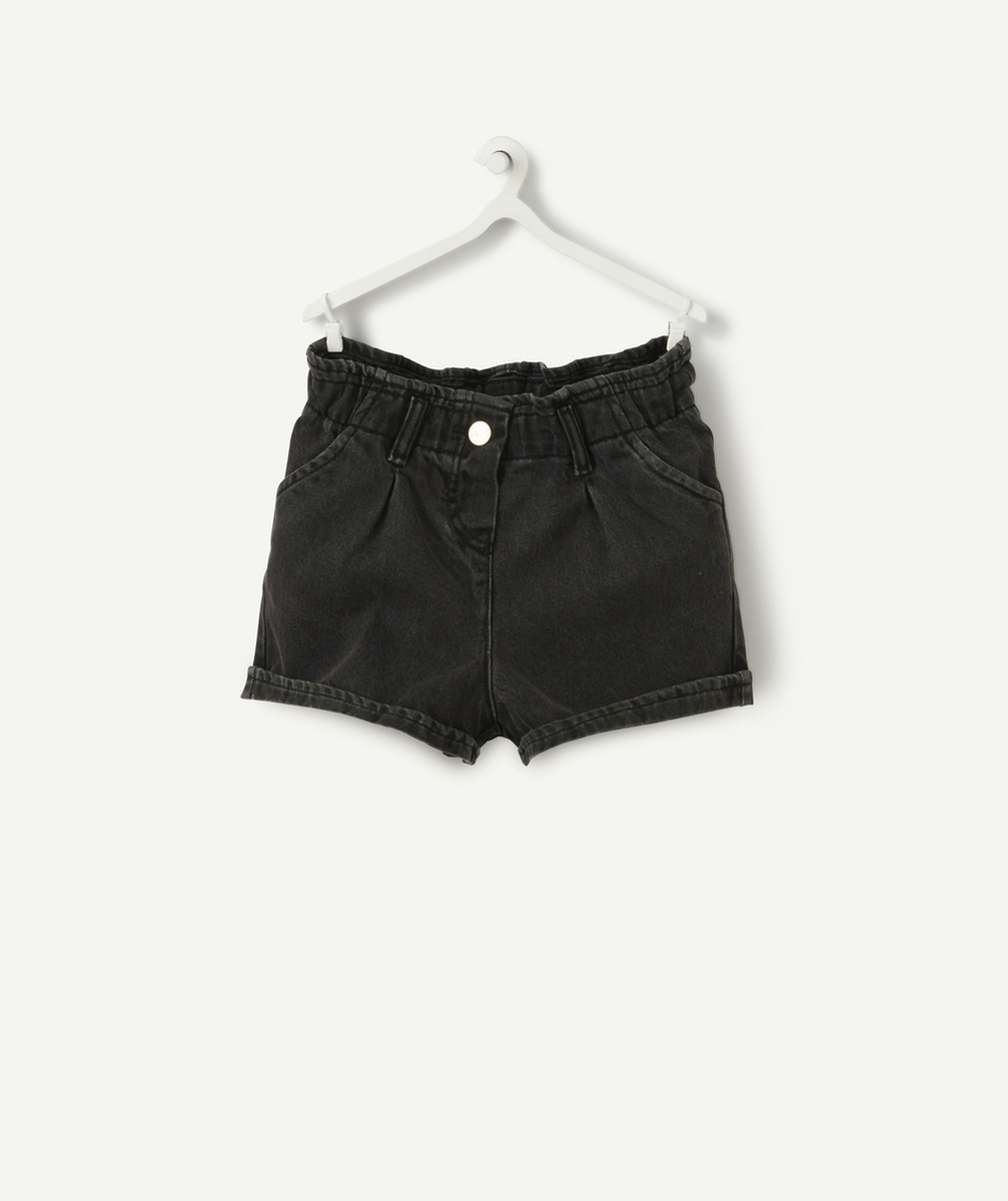 SHORT BÉBÉ FILLE EN DENIM NOIR LESS WATER