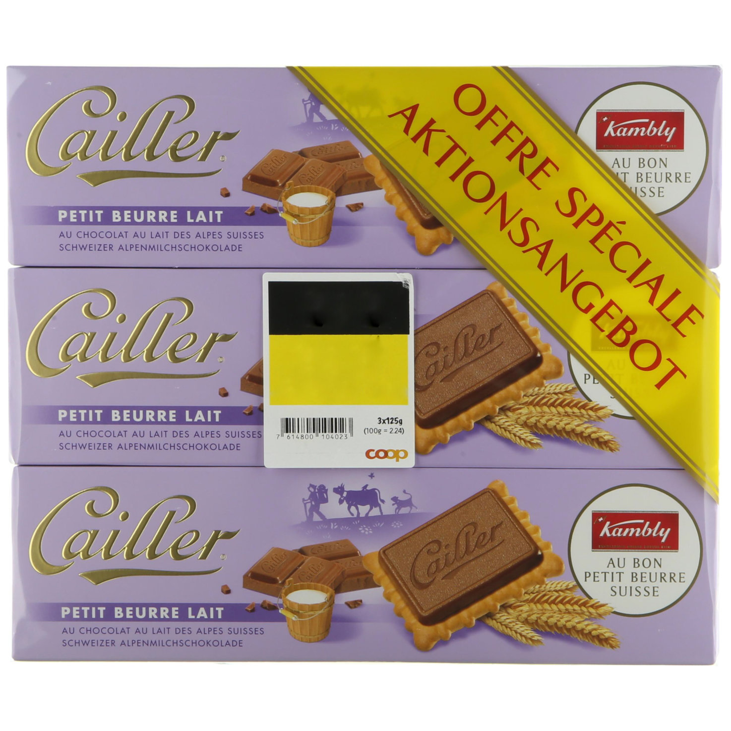 Kambly Cailler Guezli Petit Beurre Milchschokolade 3x125g