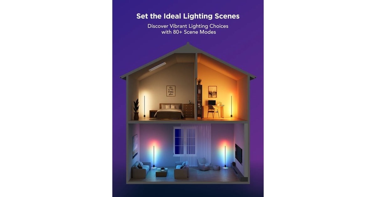 GoveeFloor Lamp 2  (Zwart, 2,4GHz wifi, Bluetooth)
