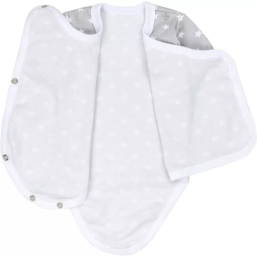 TupTam Baby Jungen Kurzarm Wickelbody 5er Set grau