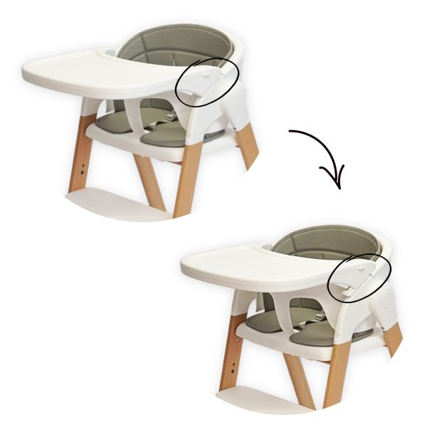 Bo Jungle Grow With Me High Chair - Shady Grey