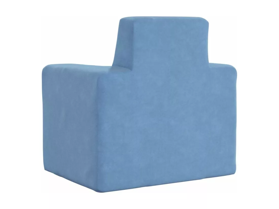 Canapé pour enfants Bleu Peluche douce