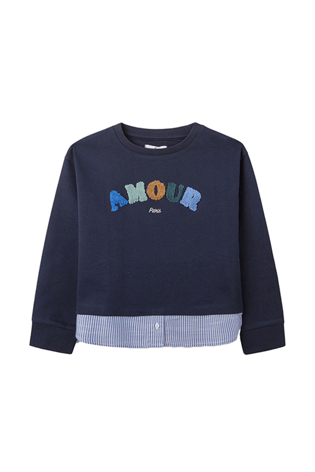 Moletom bicolor para meninas