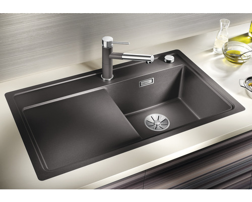 Blanco ZENAR 45 SF spoelbak, 848 x 498 mm, zwart, 526043