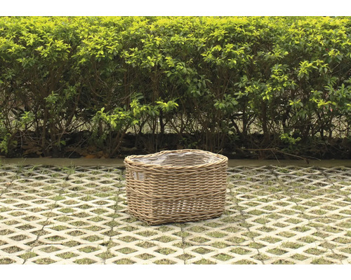 Polyrotan mand, 40 x 26 x 25 cm, bruin