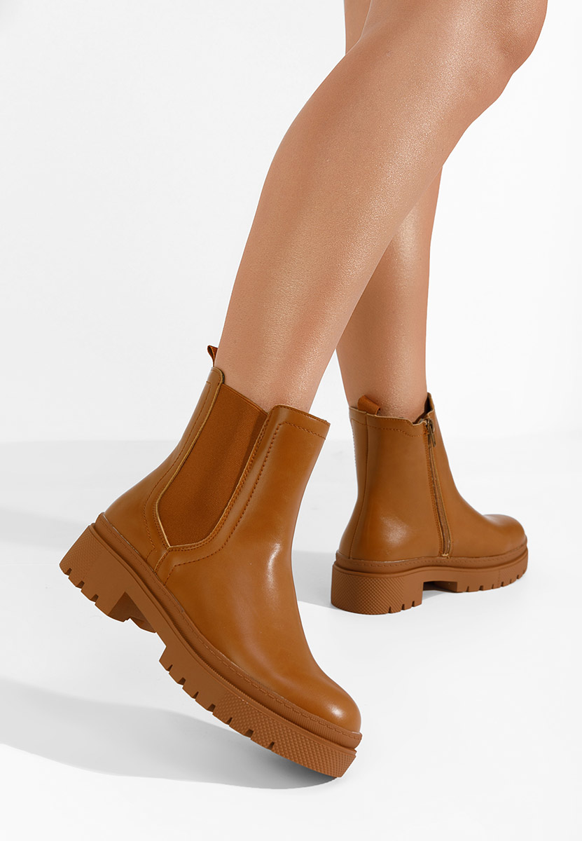 Bottines chelsea femme chameau Eledia
