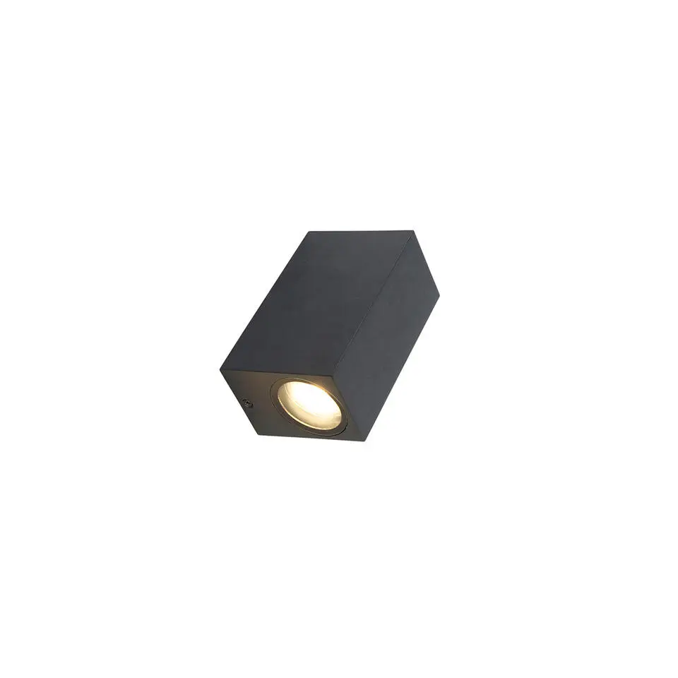 Qazqa wandlampen buiten baleno zwart gu10