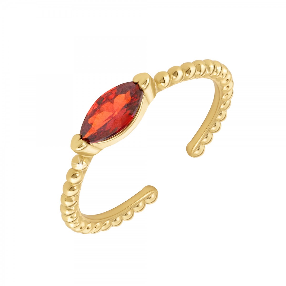 Bague ajustable SC Bohème ornée d'un Cristal scintillant