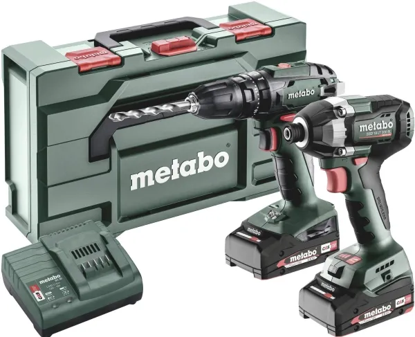 Metabo Combo-Set SB 18   SSD 18 LT 200 BL -Akkumulator slagboremaskine, akkumulator slagnøgle inkl. batteri, inkl. lader (685197000)