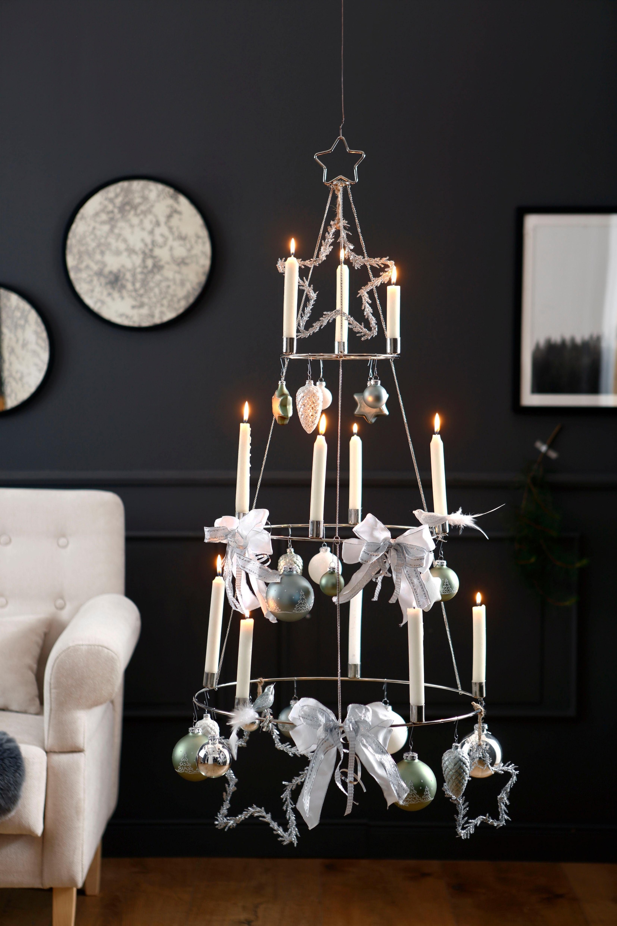 Creativ deco Dekostern »Weihnachtsstern, Glitter, Weihnachtsdeko«
