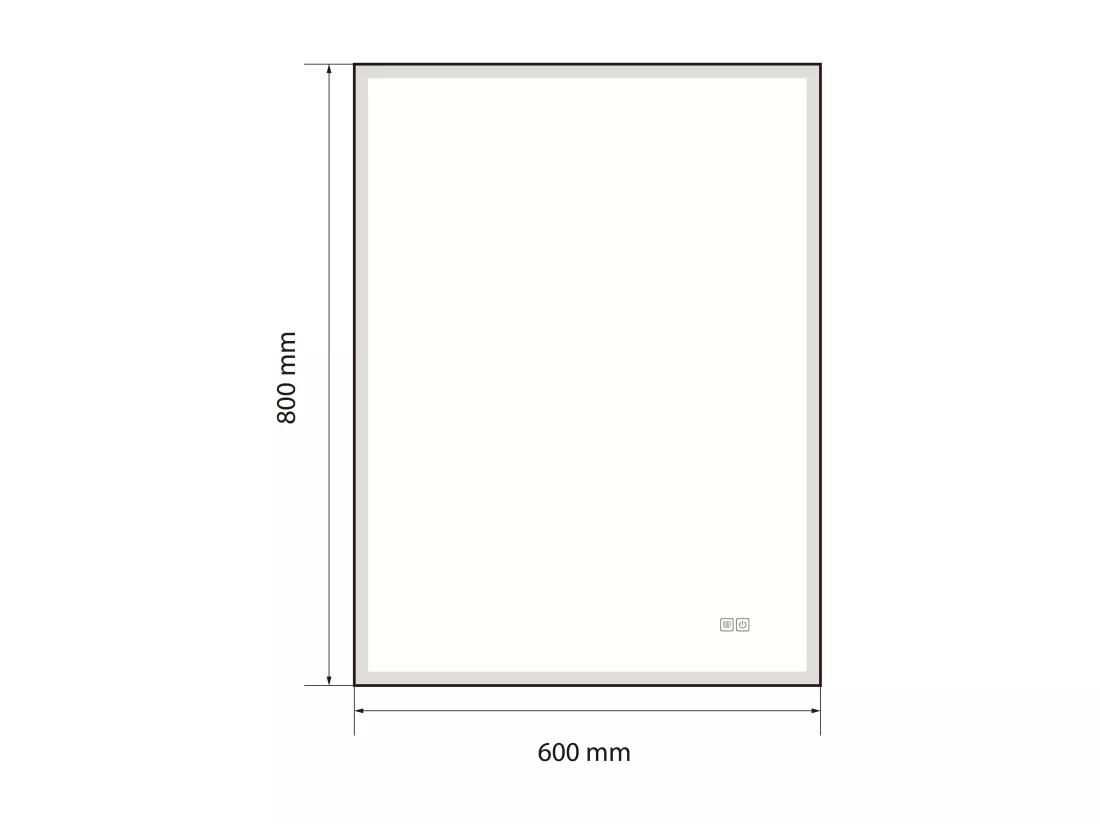 Miroir salle de bain LED 60x80cm anti buée avec cadre doré LB-126080G