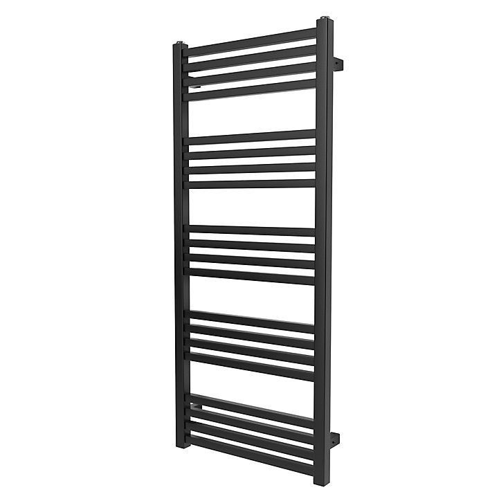 Sèche-serviettes eau chaude GoodHome Duala noir 20 barres - 438 W