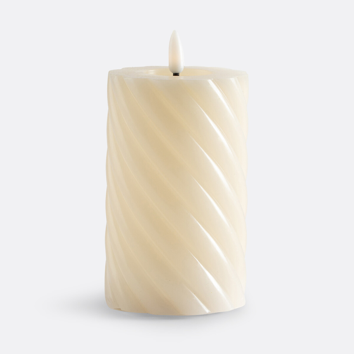 LA REDOUTE INTERIEURS<br>Vela LED torcida em cera, 14,8 cm de altura, Caspar