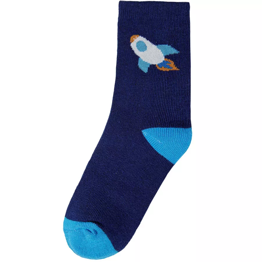 MINOTI 7er-Pack Socken BlauOrangeGrau