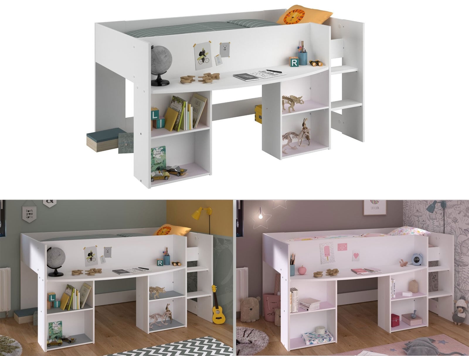 Parisot Hochbett weiß