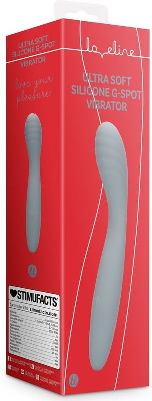 Shots - Loveline LOVE004GRY - Ultra Soft Silicone G-Spot Vibrator - Basalt Grey
