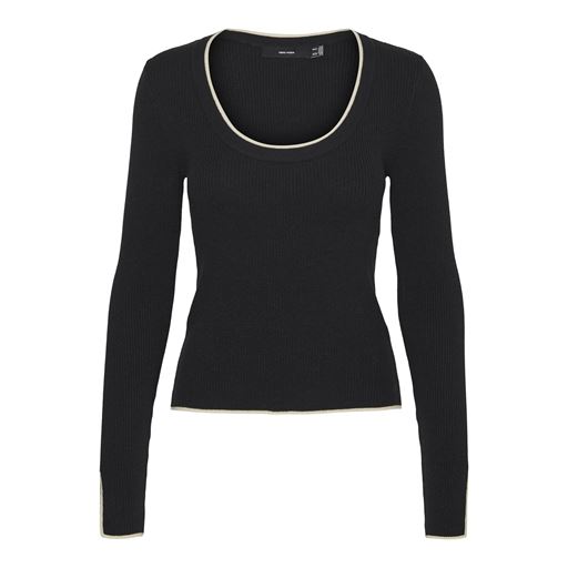 Vero Moda Joan Striktrøje, Black, L