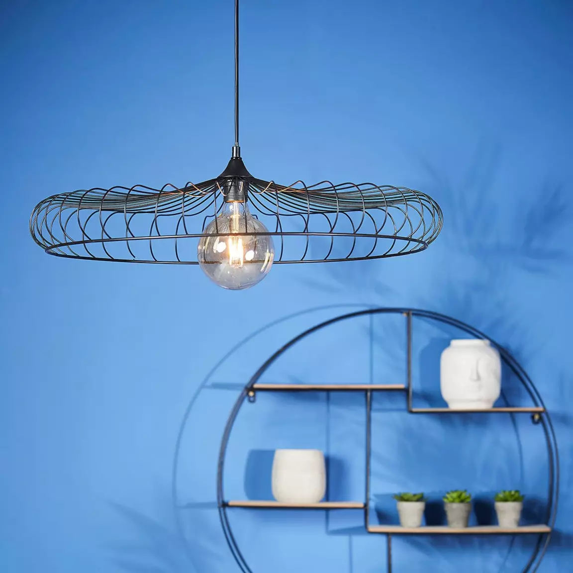 Suspension lumineuse métal (D65,5 cm) Lisa Noir