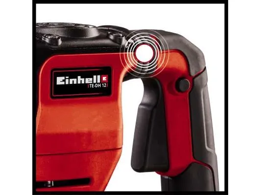 Einhell TE-DH 12 hammerhammer (1050 W, slagfrekvens: 4100 omdrejninger pr. minut, kabel: 400 cm, SDS Max chuck, leveres i kasse med spidse og flade mejsler)