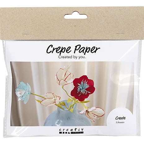 Creativ Company dekorationssæt - crepeblomster