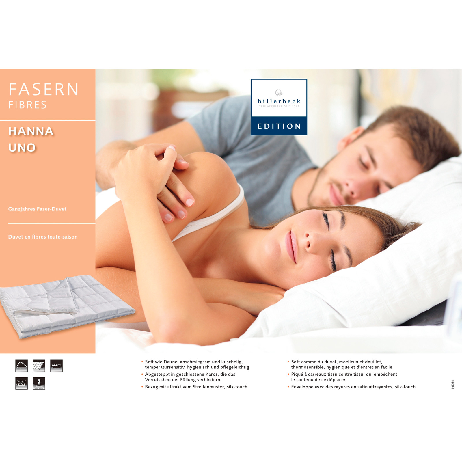 Billerbeck Faserduvet Hann, 240 x 240 cm
